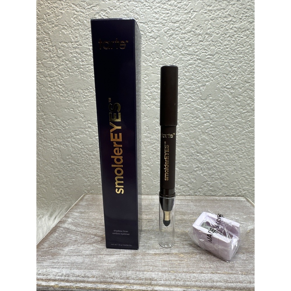 $17 🌙 Tarte Smolder Eyes Shadow Eyeliner TEMPT Smudge Tip NEW + Sharpener